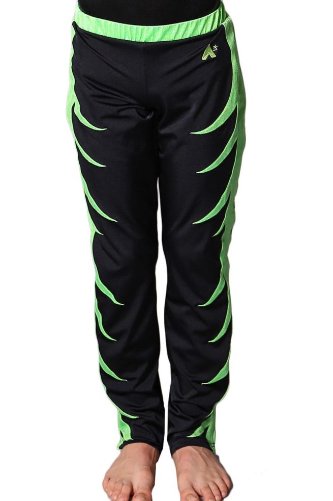 BAPZ262J02 S49 Mens acro trousers with pattern black and green front