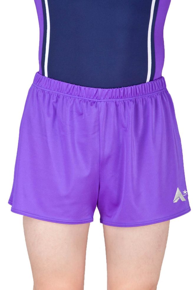 PBC J00 PBC J07 Purple lycra gym shorts boys
