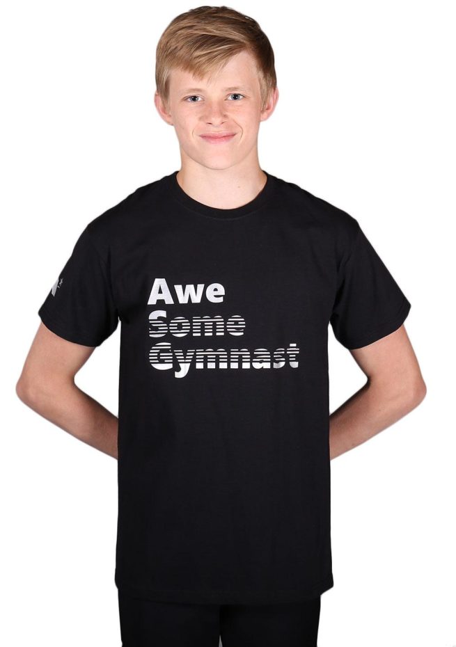 PTT 01 AWE black t shirt with gymnastics print