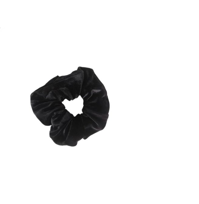 Black velour scrunchie H F01