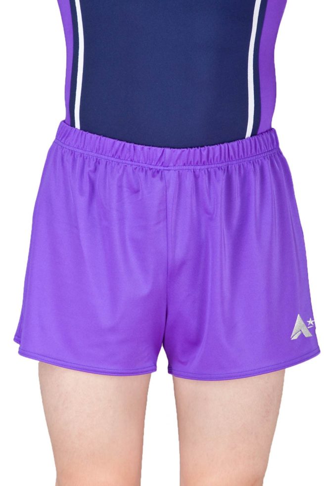 PBC J00 PBC J07 Purple lycra gym shorts boys