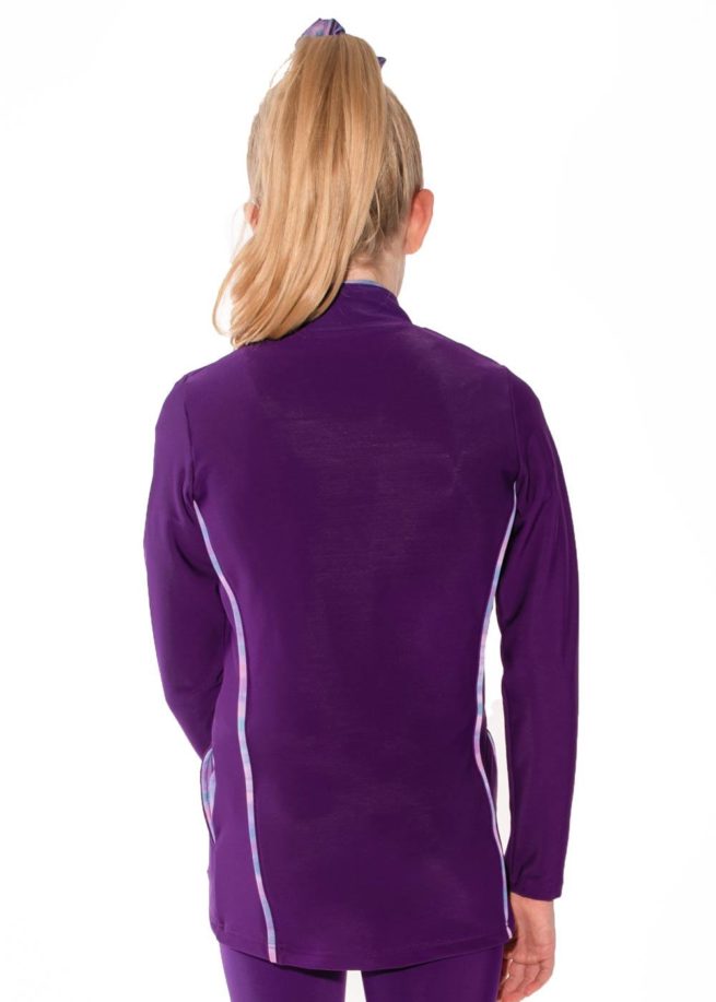 TS12 purple tracksuit jacket with piping detail back
