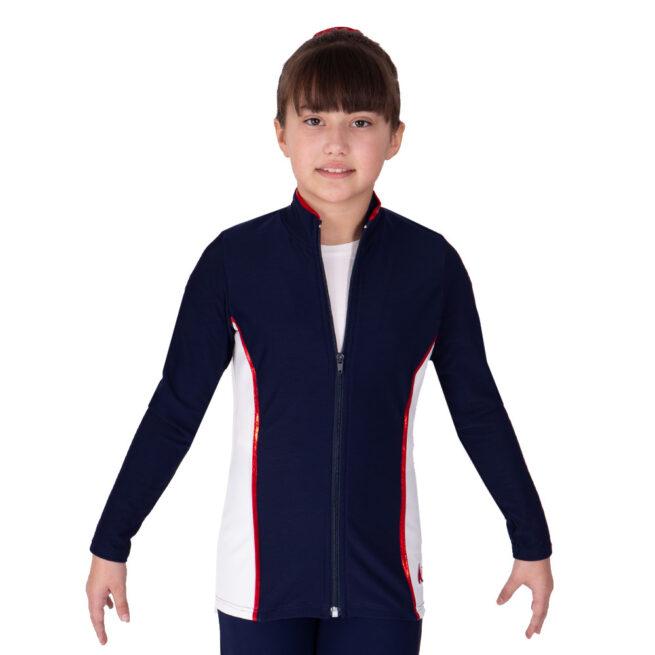 TS12 red white and blue tracksuit jacket front