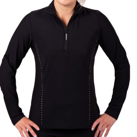 TS12H Black half zip ladies tracksuit jacket sports jacket