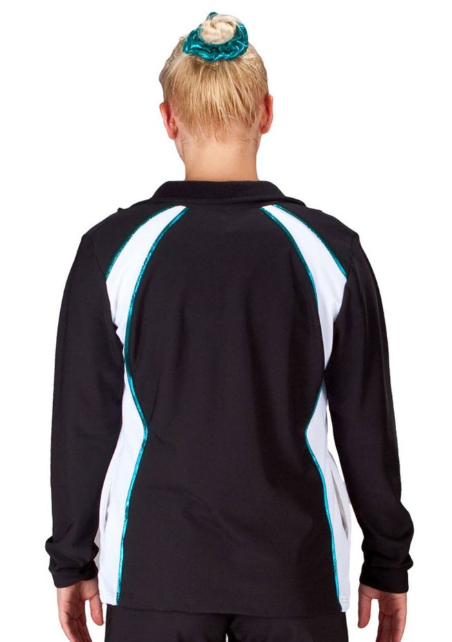 TS15 Black White and Blue tracksuit ladies back