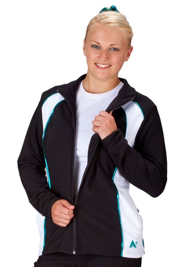 TS15 Black White and Blue tracksuit ladies side