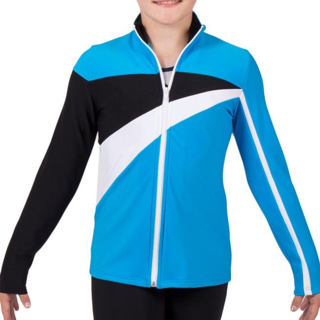 TS20 Turquoise Blue tracksuit jacket with White and Black Detail