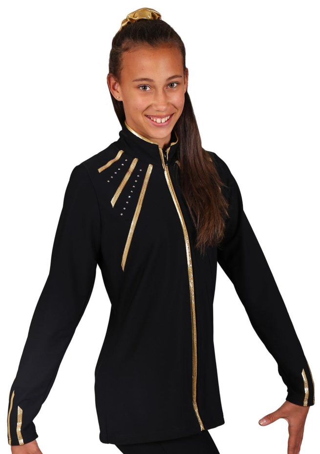 TS40 Black and Gold tracksuit jacket side