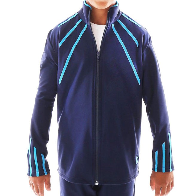 TS40B Navy tracksuit with blue mens sports jacket