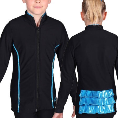 TS62 Girls tracksuit with ruffle frilly back details
