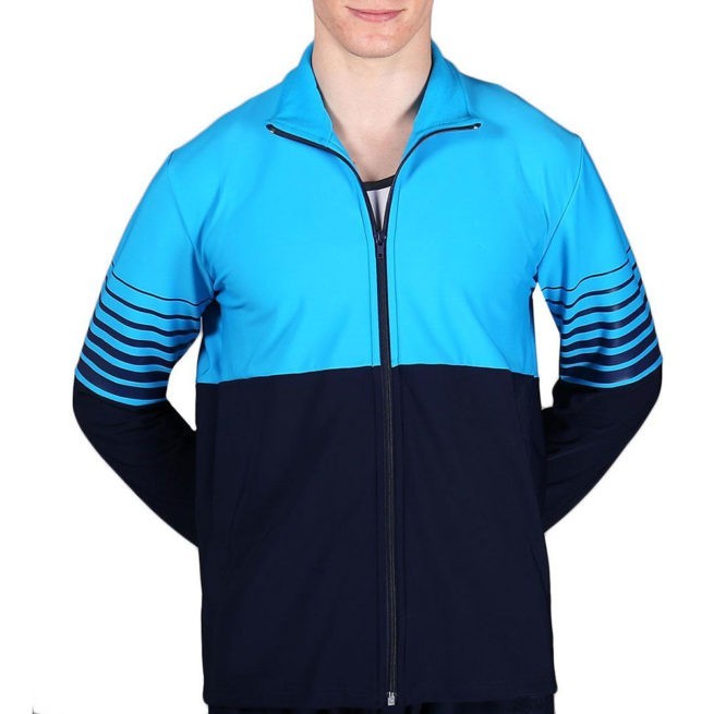 TS63B Navy and Blue mens tracksuit jacket for gymnastics