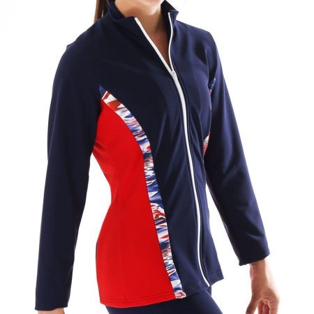 TS72 Red and navy tracksuit jacket with union jack