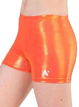 orange girls ladies gymnastics shorts p s55