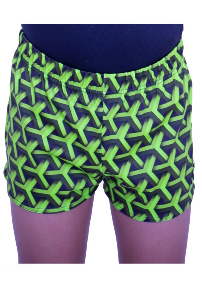 PBC L146 geometric green shorts