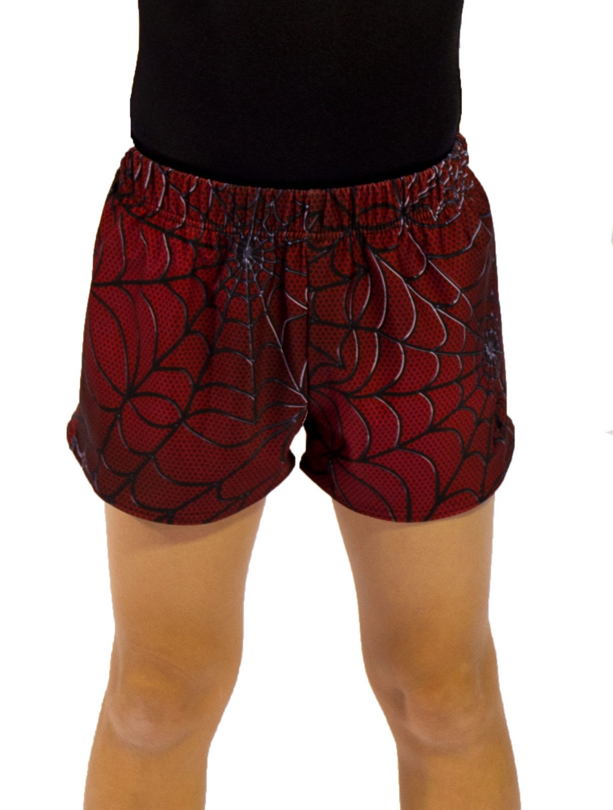 Red Spiderman Boys Training Shorts - A Star Leotards