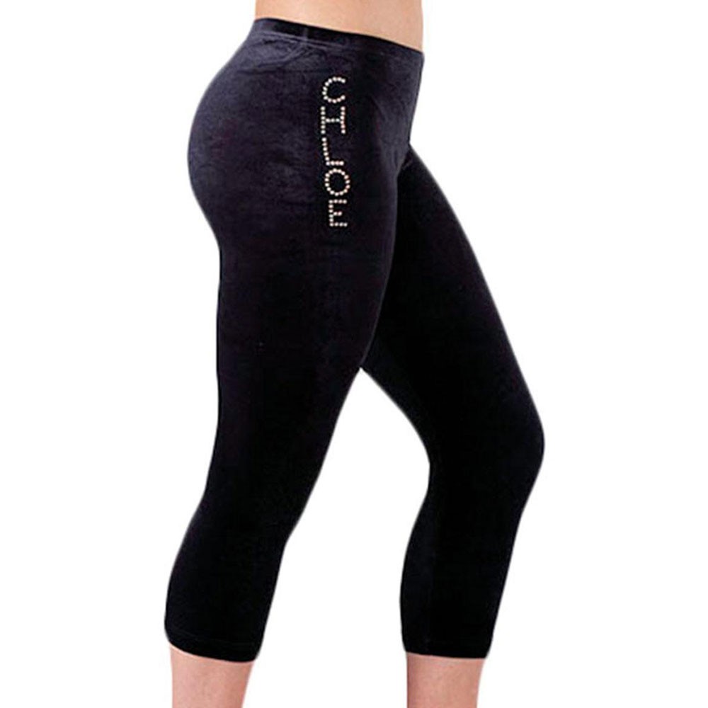 Ladies Velour leggings personalised with your name - A Star Leotards
