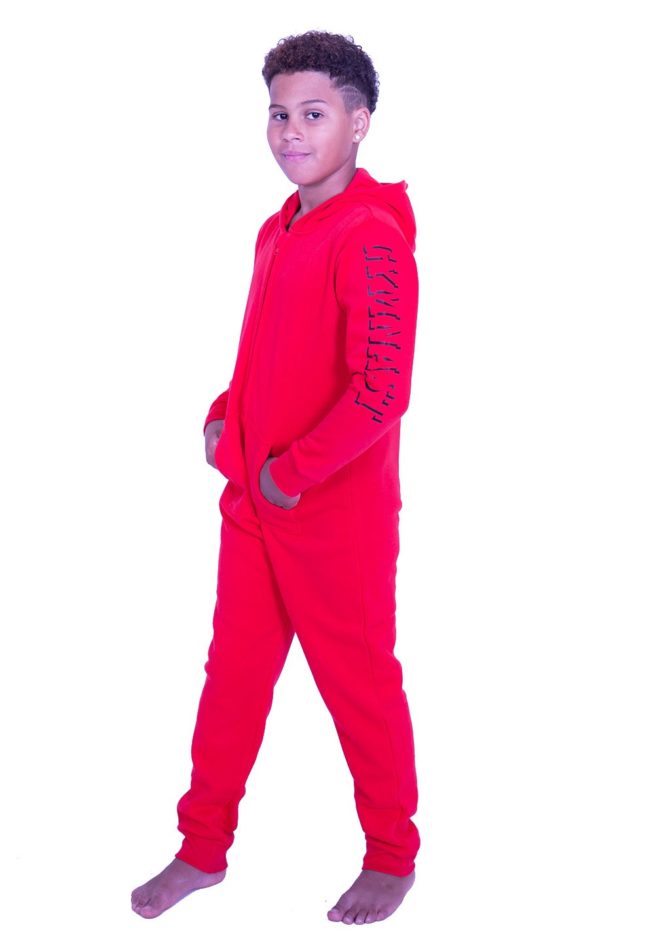 PTO 51 P24 gymnast onesie red with gymnastics print