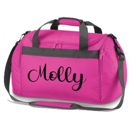 PInk holdall with name