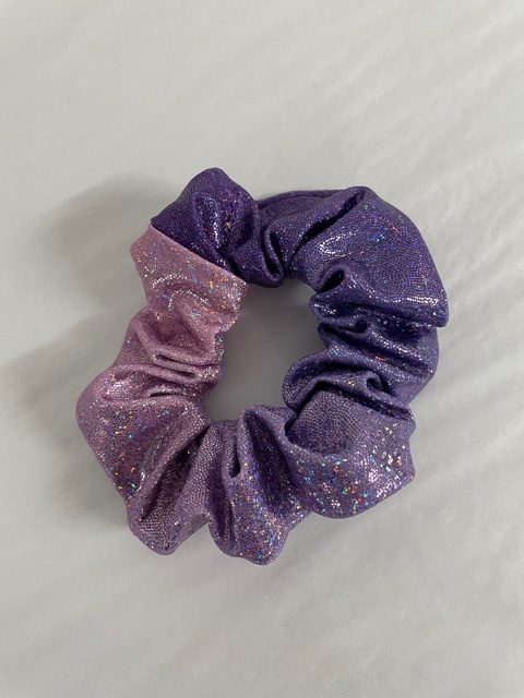 purple to pink Ombre scrunchie