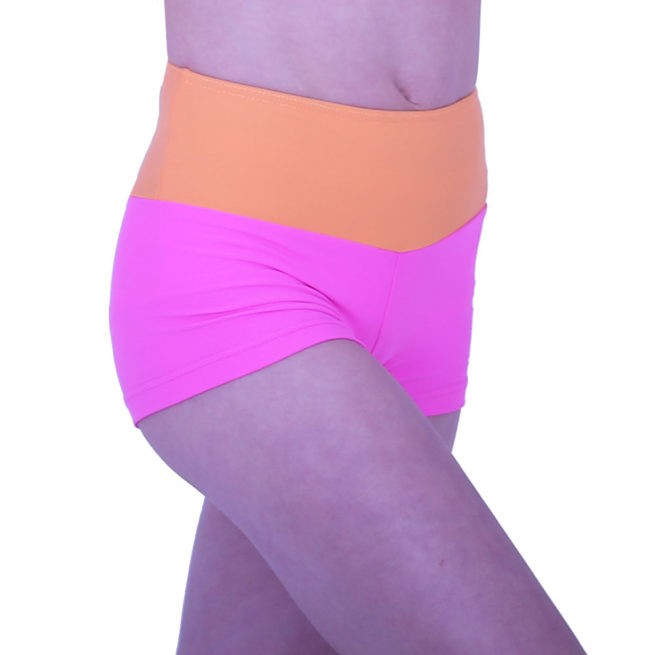 PY Girls yoga waistband gym shorts