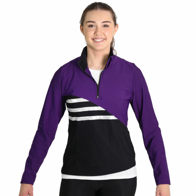 TS73 black and purple jacket front