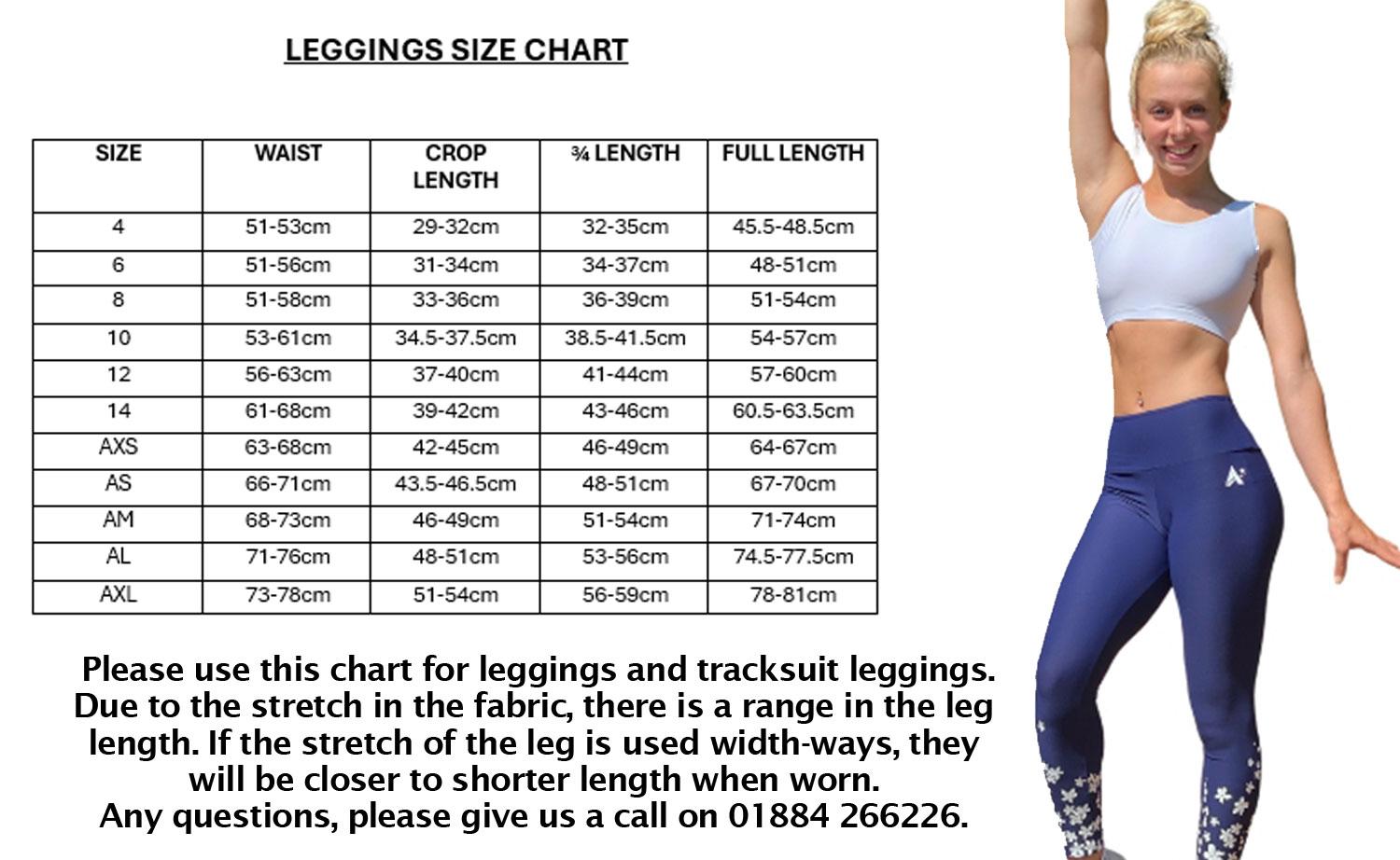 Size Guides - A Star Leotards
