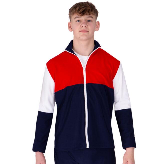 boys tracksuit jacket team sports tracksuits front