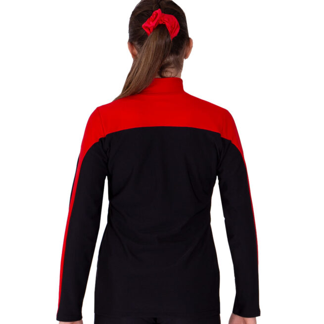 black red girls tracksuit jacket back