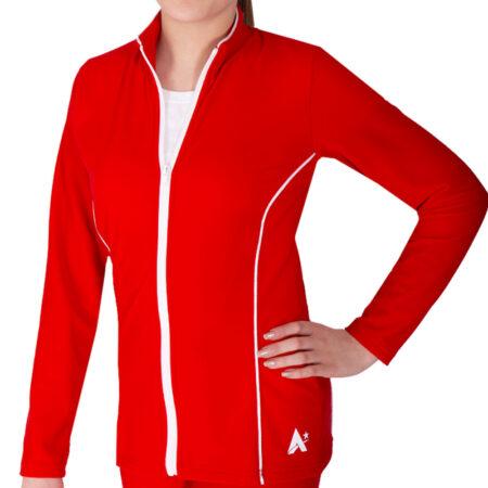 red ts12 jacket side tracksuit ladies main