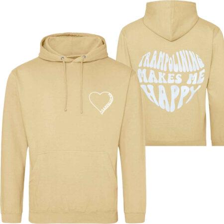 sand front and bag trampolining slogan hoodie